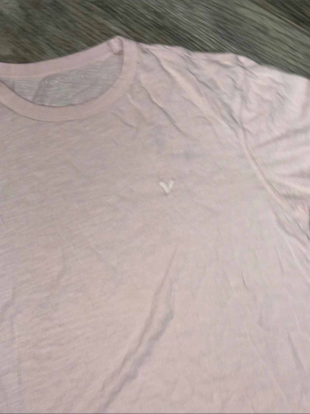 American Eagle Outfitters Pale Pink Crewneck Short Sleeve Tee